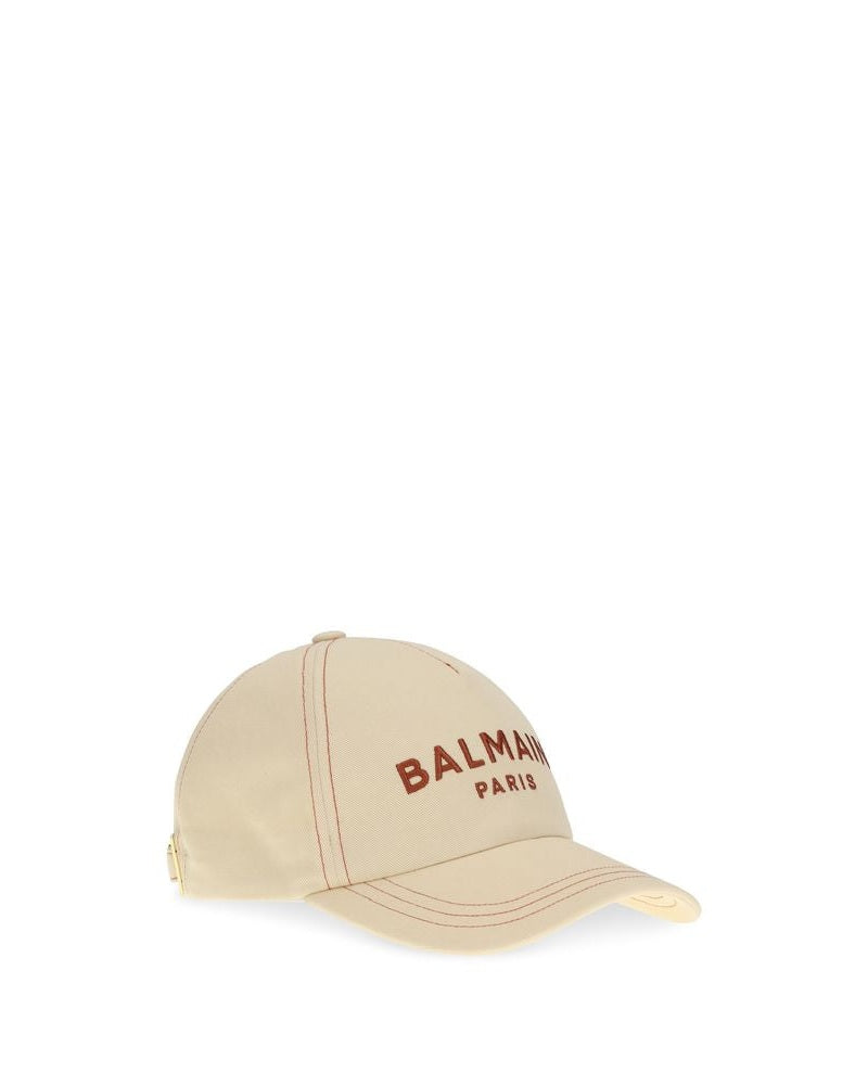 Balmain Beige Cotton Cap Glam Steals