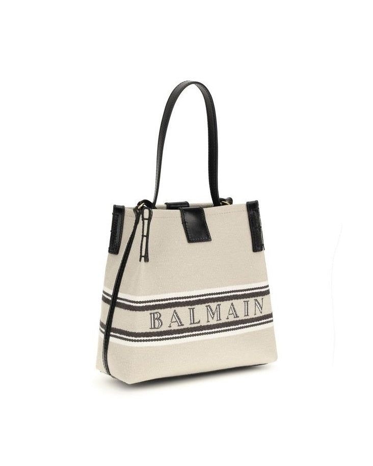 Balmain Beige Cotton Shoulder Bag 