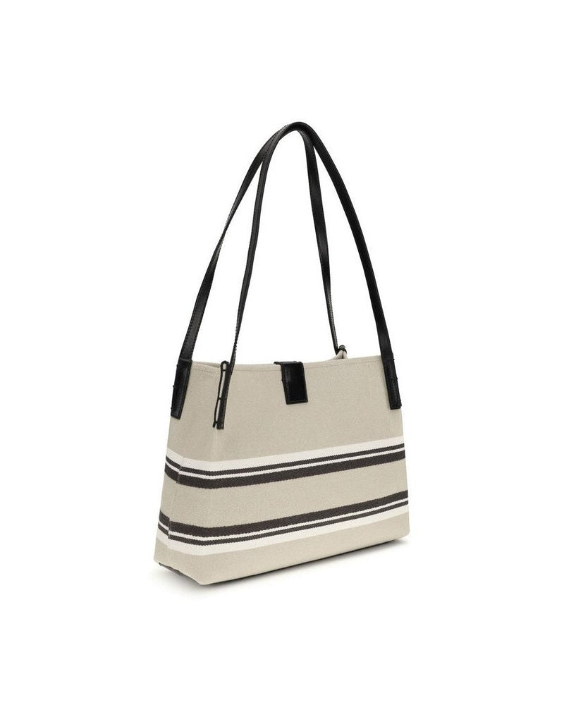 Balmain Beige Cotton Shoulder Bag 