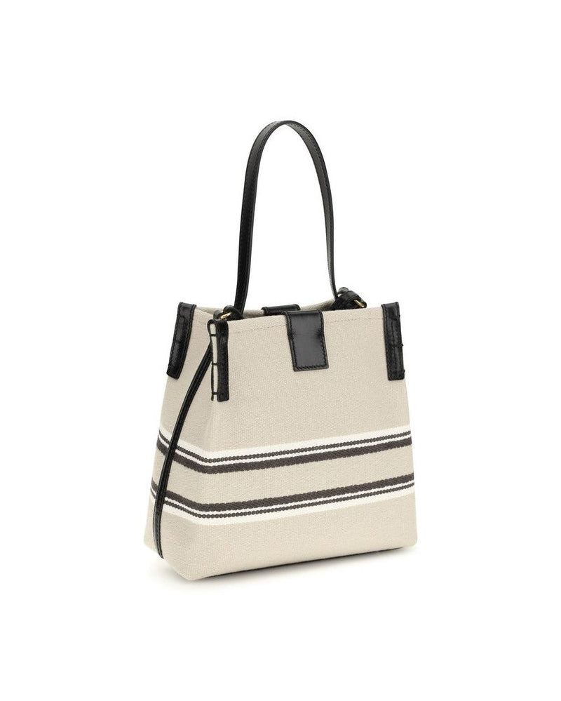 Balmain Beige Cotton Shoulder Bag 