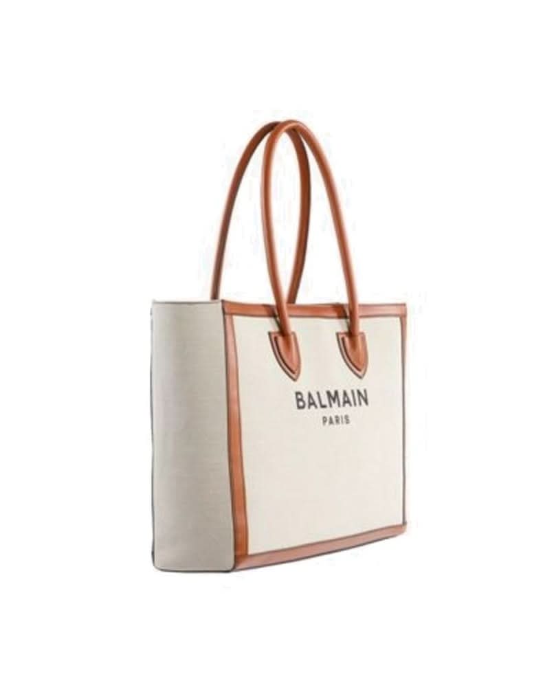 Balmain Beige Cotton Tote Bag 