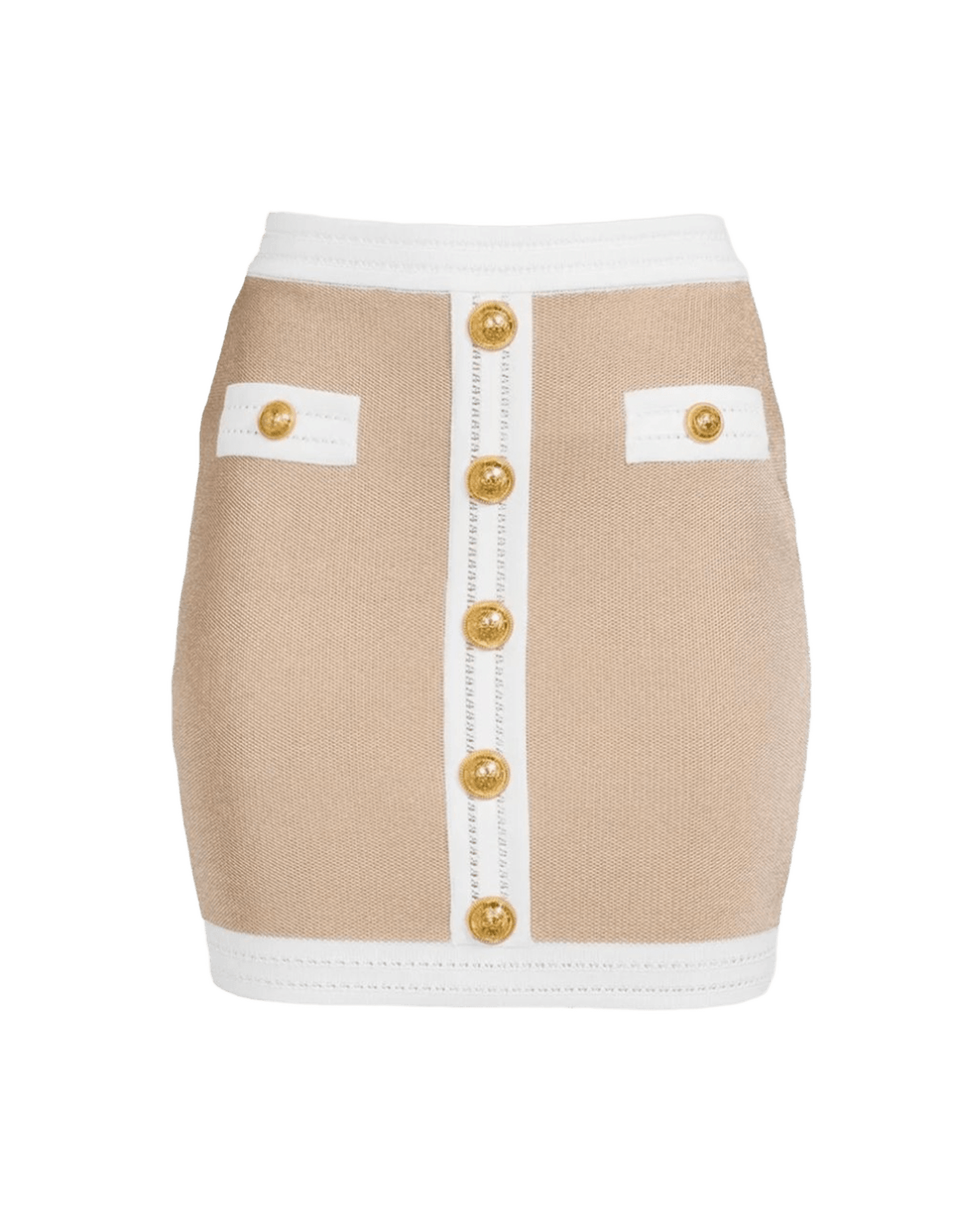 Balmain Beige Viscose Skirt Glam Steals