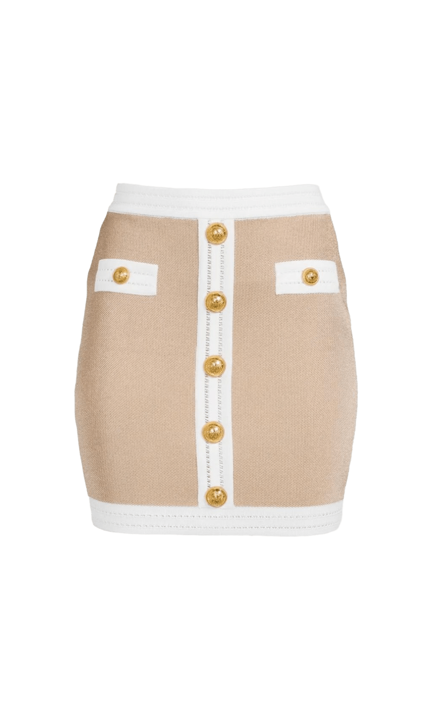 Balmain Beige Viscose Skirt Glam Steals