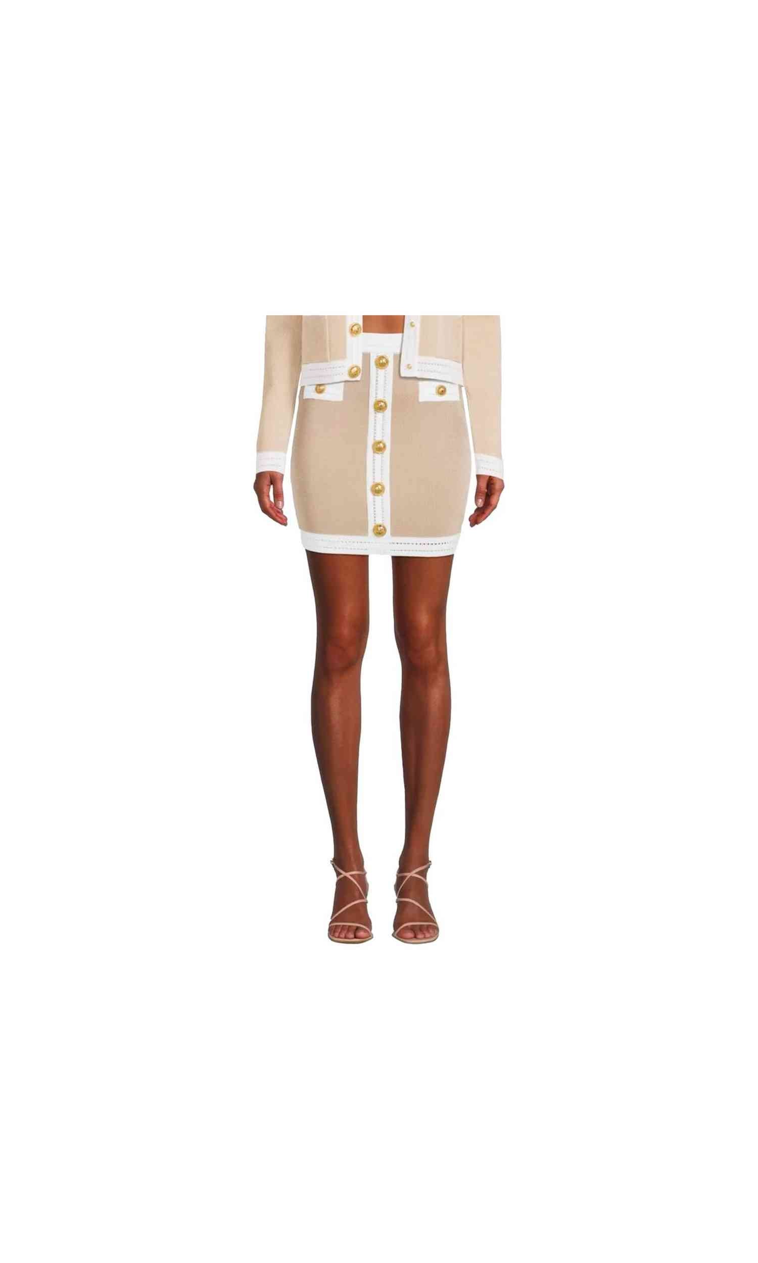 Balmain Beige Viscose Skirt Glam Steals