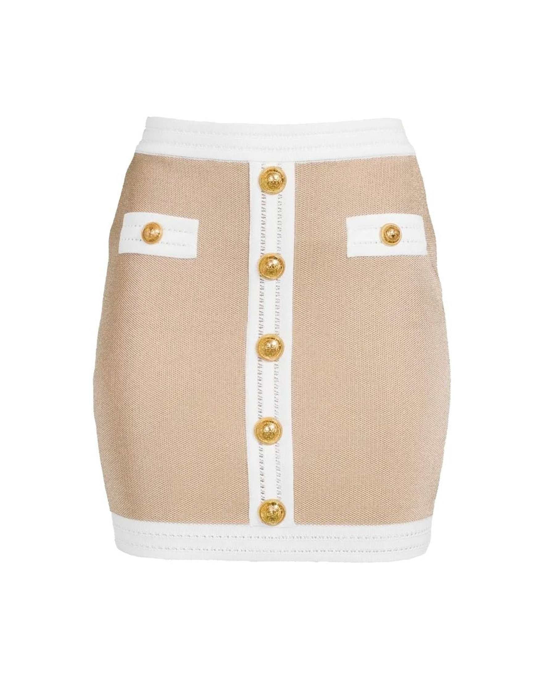Balmain Beige Viscose Skirt Glam Steals