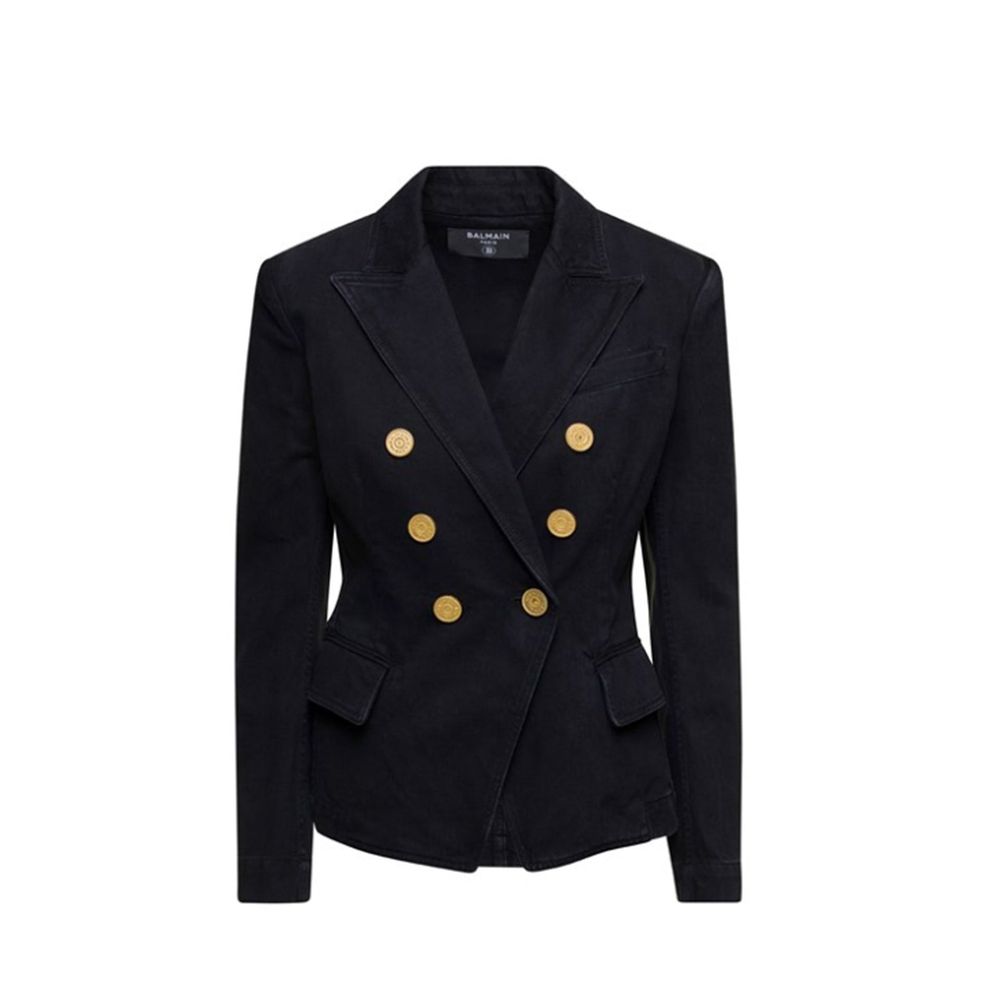 Balmain Black Cotton Blazer Glam Steals