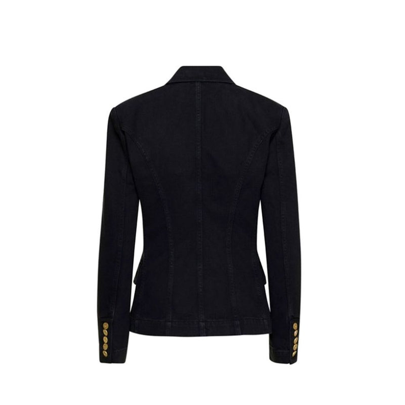 Balmain Black Cotton Blazer Glam Steals