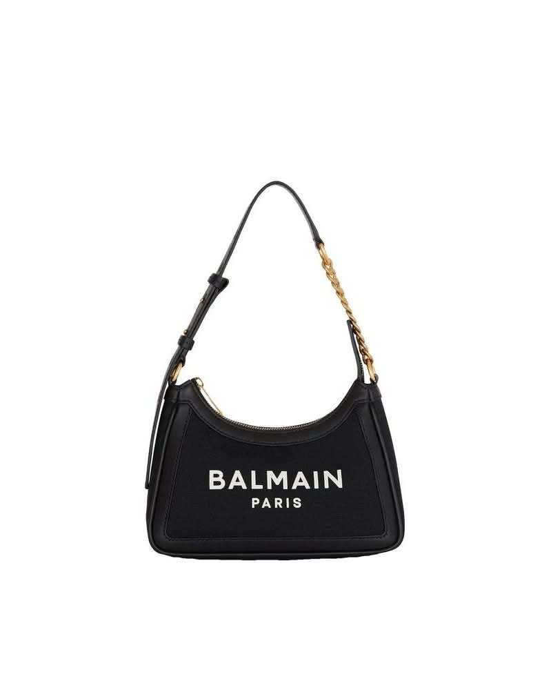 Balmain Black Cotton Shoulder Bag 