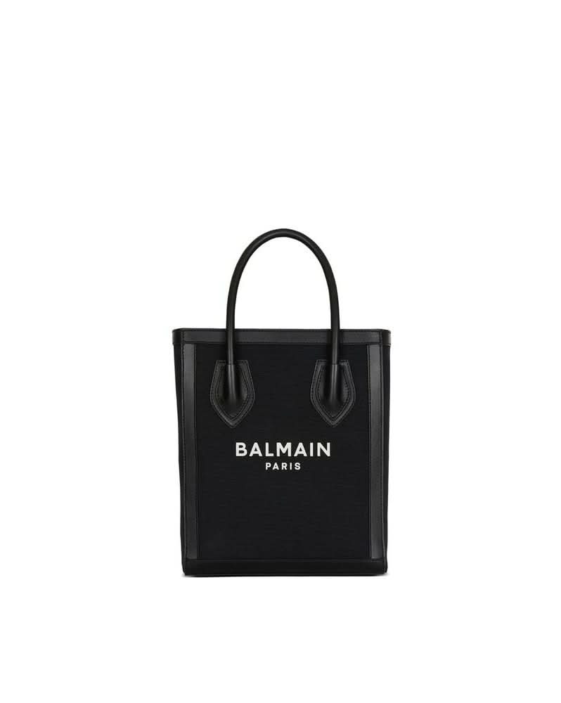 Balmain Black Cotton Tote Bag 