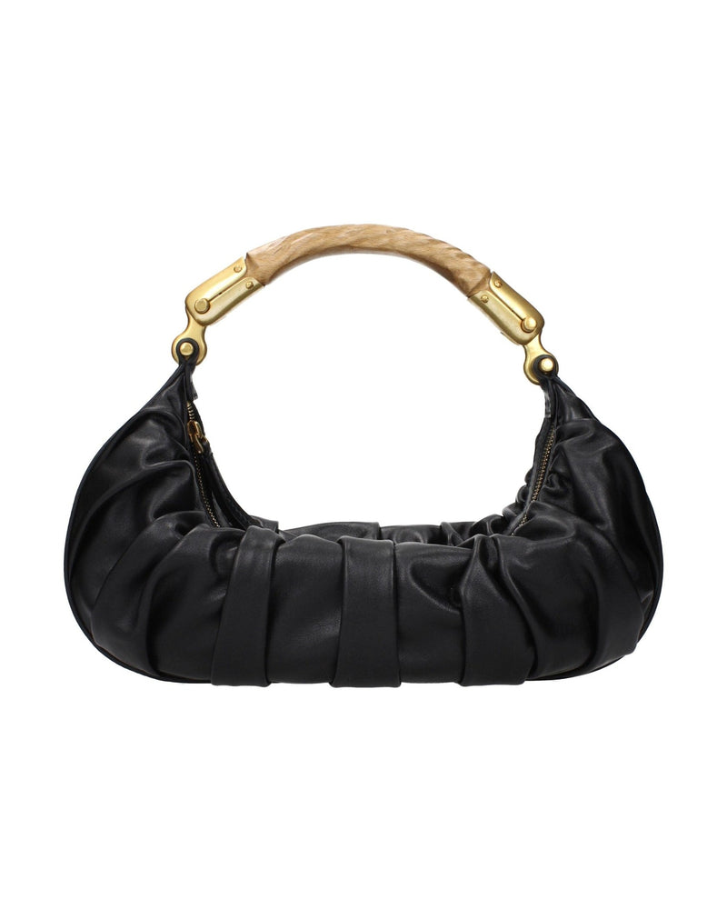 Balmain Black Leather Handbag Glam Steals