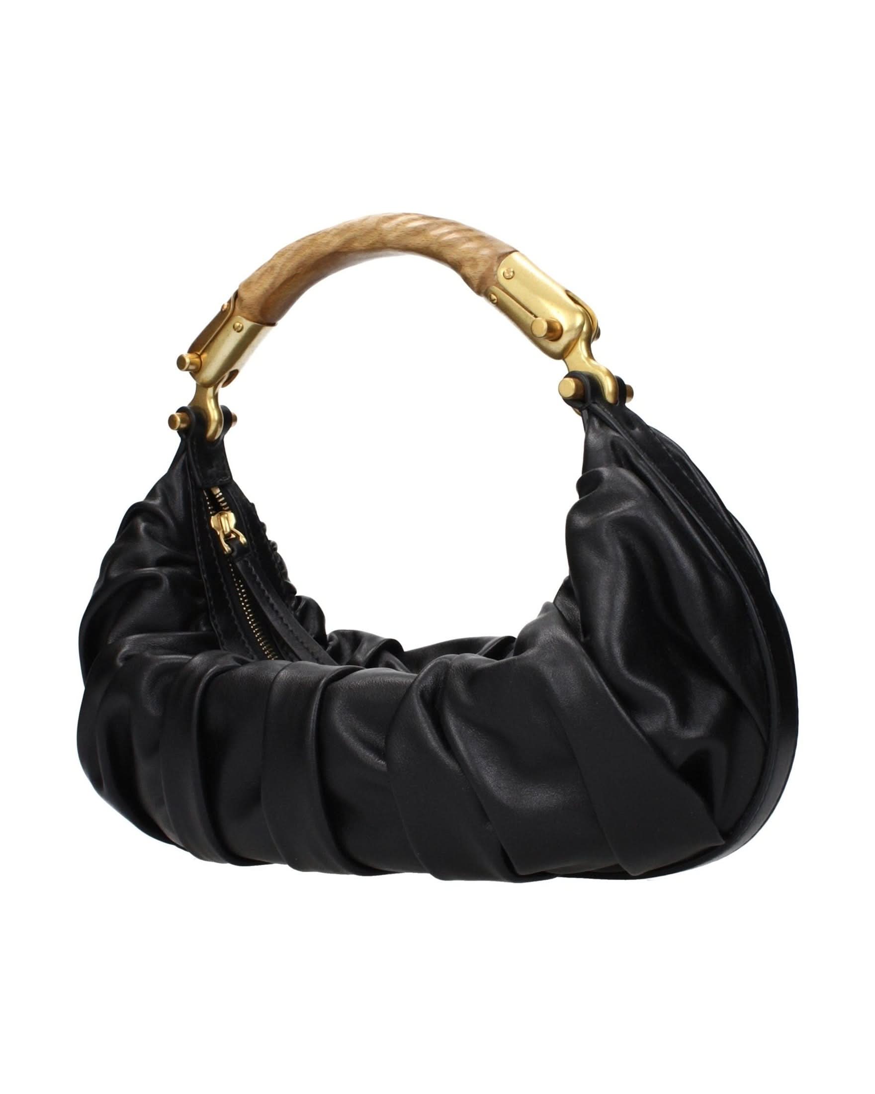 Balmain Black Leather Handbag Glam Steals