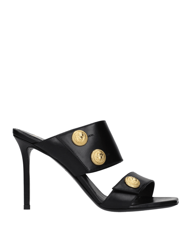 Balmain Black Leather Stiletto Heels Glam Steals