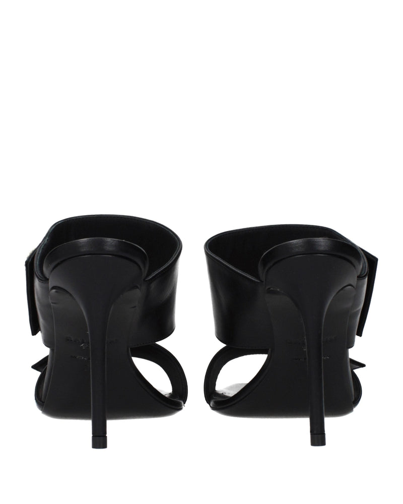 Balmain Black Leather Stiletto Heels Glam Steals