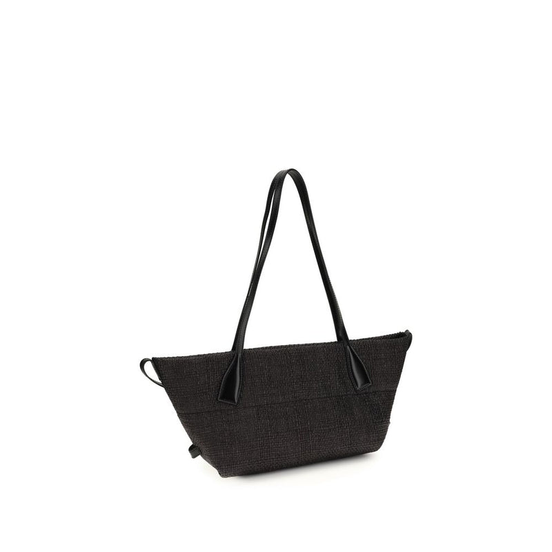 Balmain Black Raffia Shoulder Bag Glam Steals