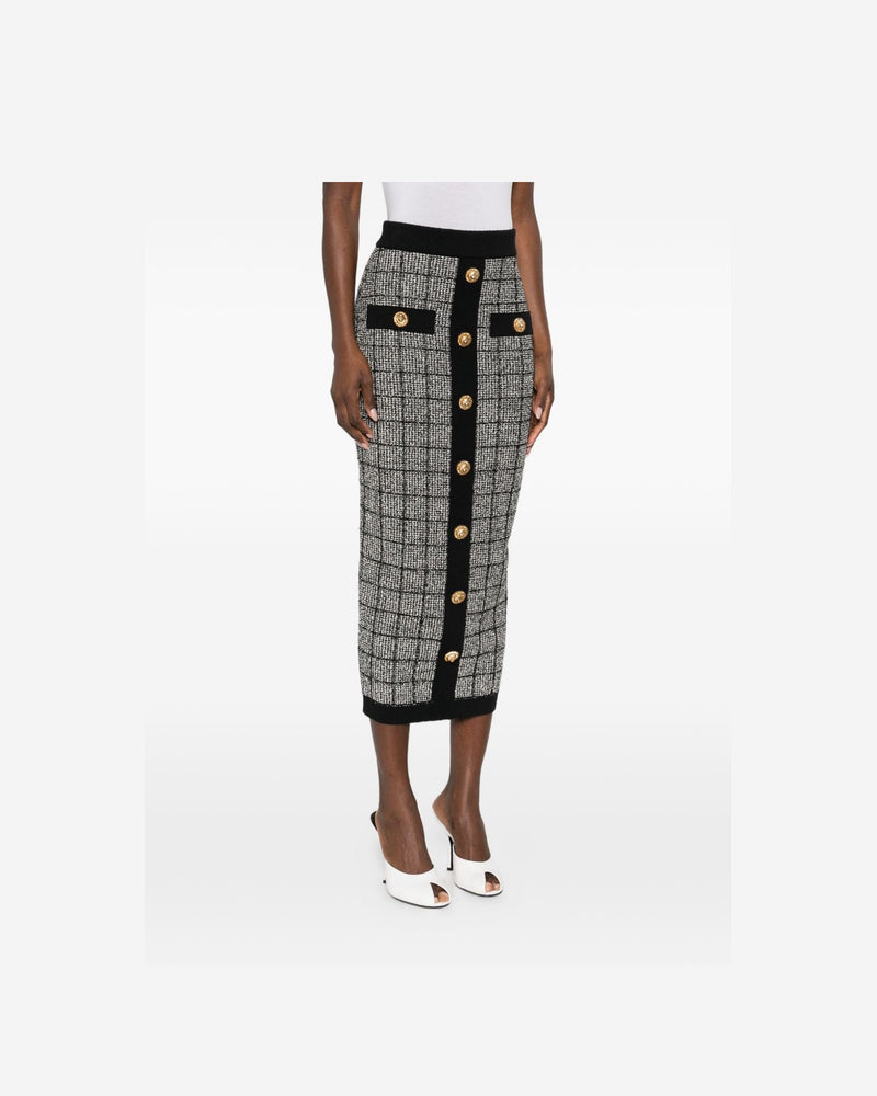 Balmain Black Skirt Glam Steals