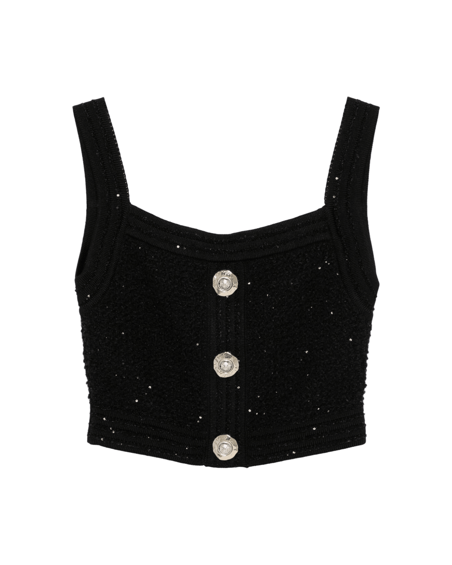 Balmain Sleeveless Black Top