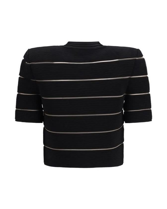 Balmain Black Viscose Cardigan 