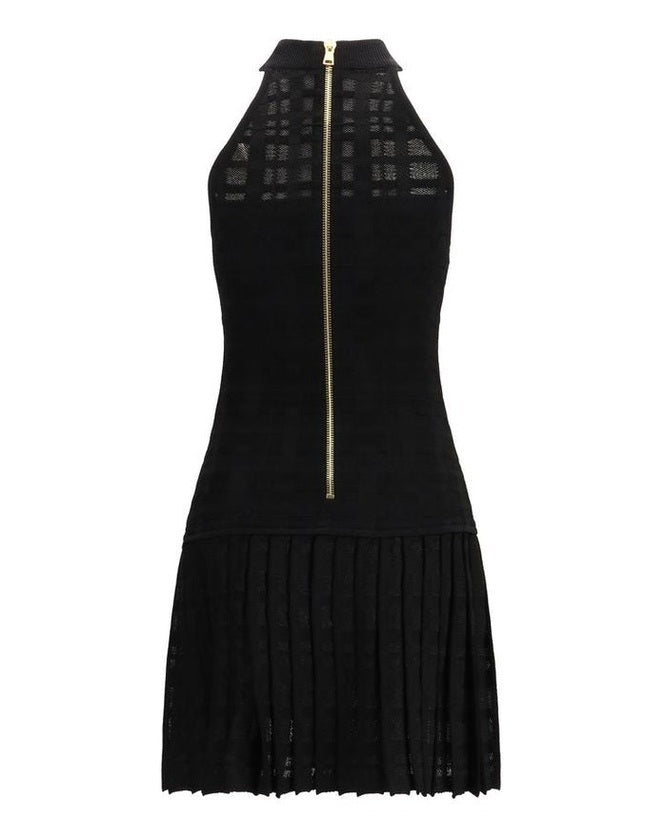 Balmain Black Viscose Casual Dress Glam Steals