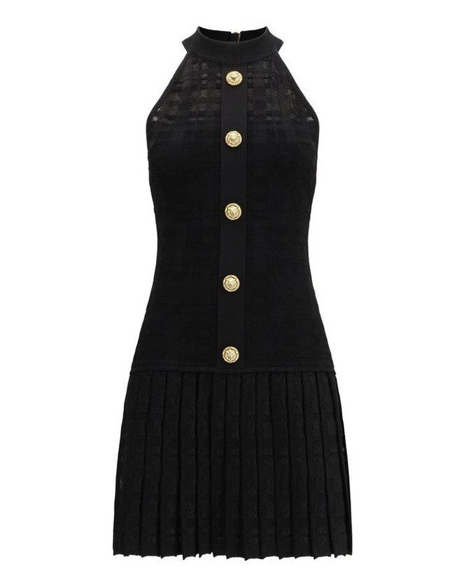 Balmain Black Viscose Casual Dress Glam Steals