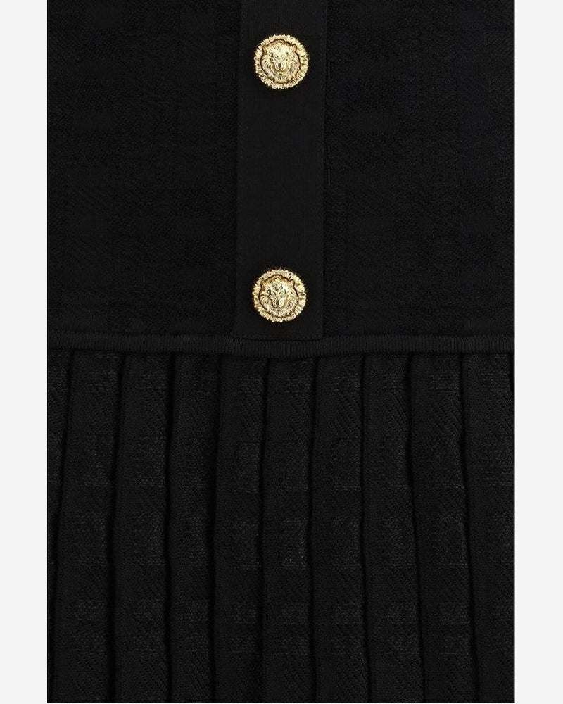 Balmain Black Viscose Casual Dress Glam Steals