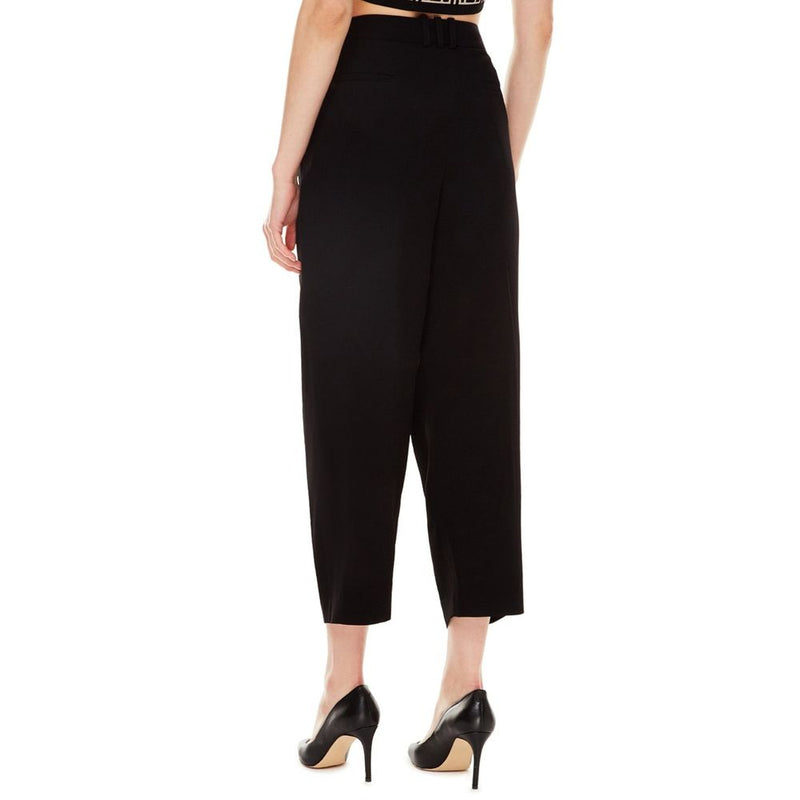 Balmain Black Viscose Casual Pant Glam Steals