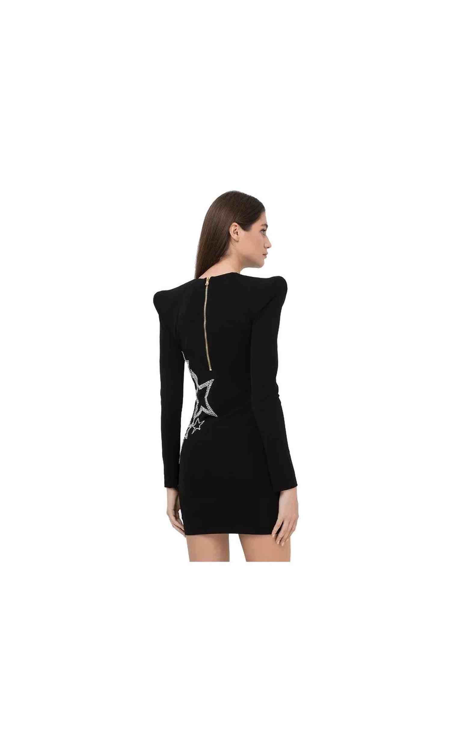 Balmain Black Viscose Dress Glam Steals