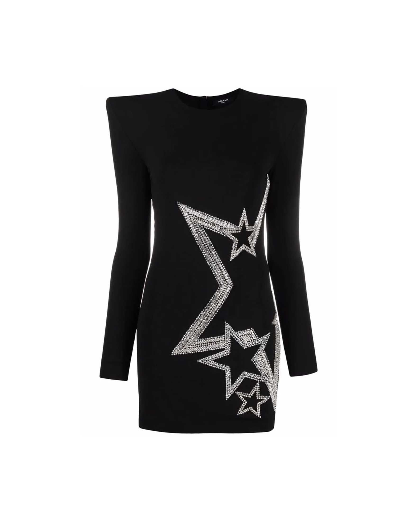 Balmain Black Viscose Dress Glam Steals