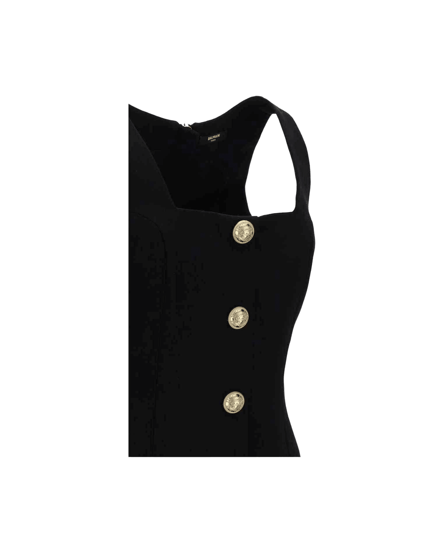 Balmain Black Wool Dress Glam Steals