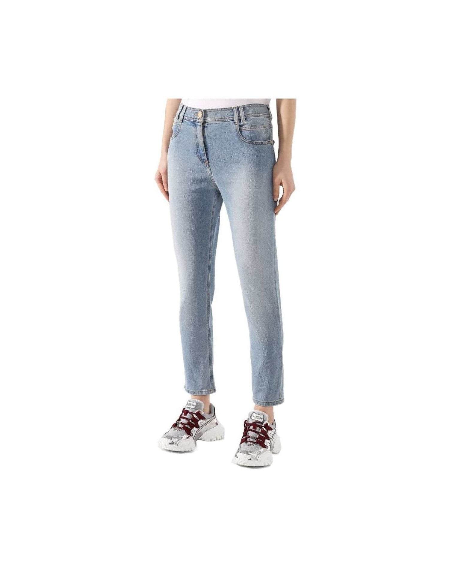 Balmain Blue Cotton Jeans & Pant Glam Steals