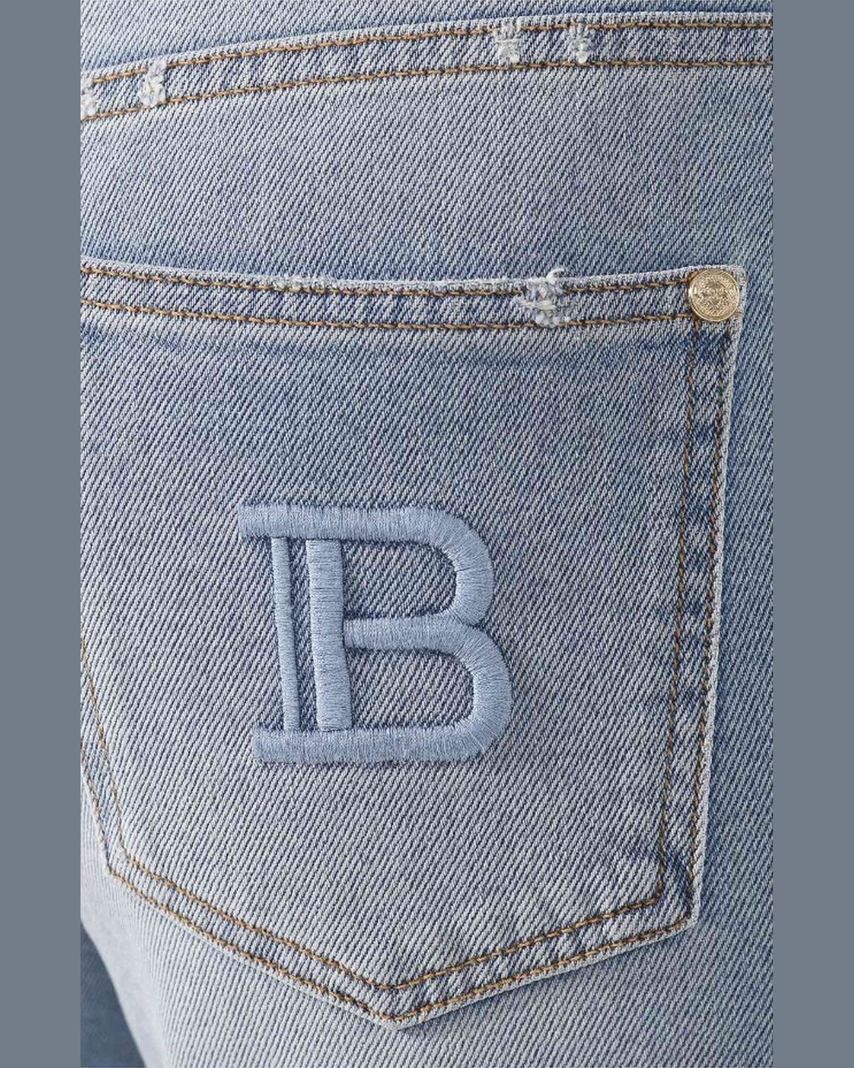 Balmain Blue Cotton Jeans & Pant Glam Steals