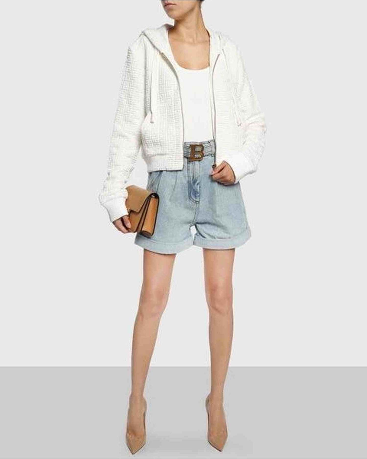 Balmain Blue Cotton Short Glam Steals