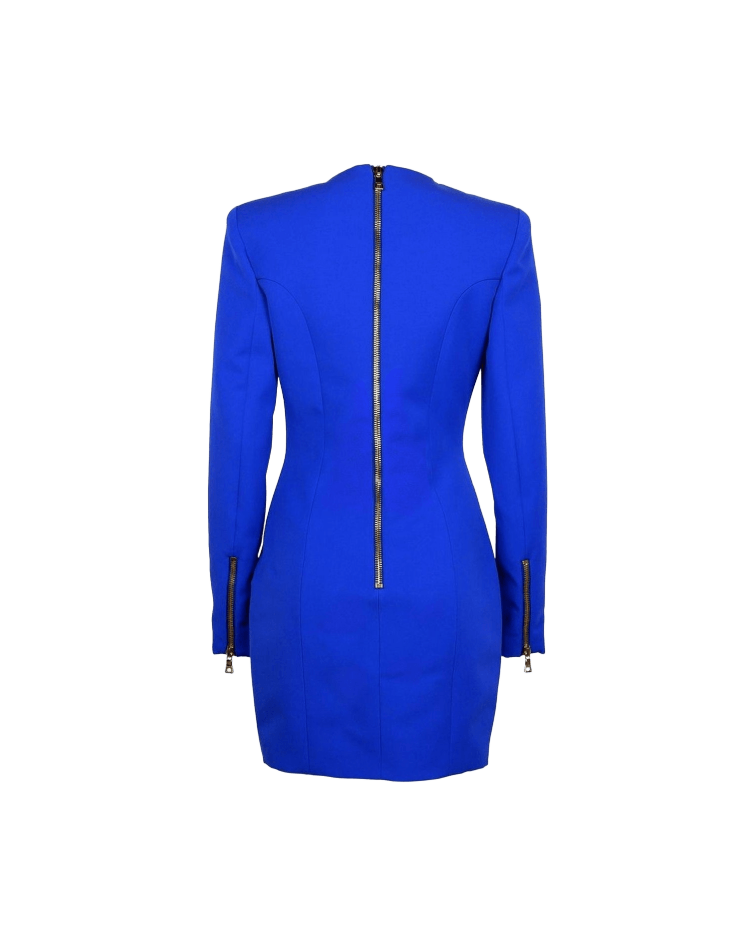 Balmain Blue Wool Dress Glam Steals