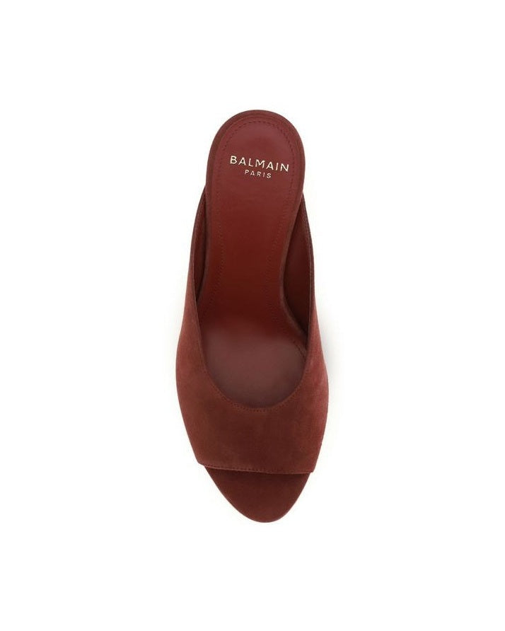 Balmain Bordeaux Mules Glam Steals