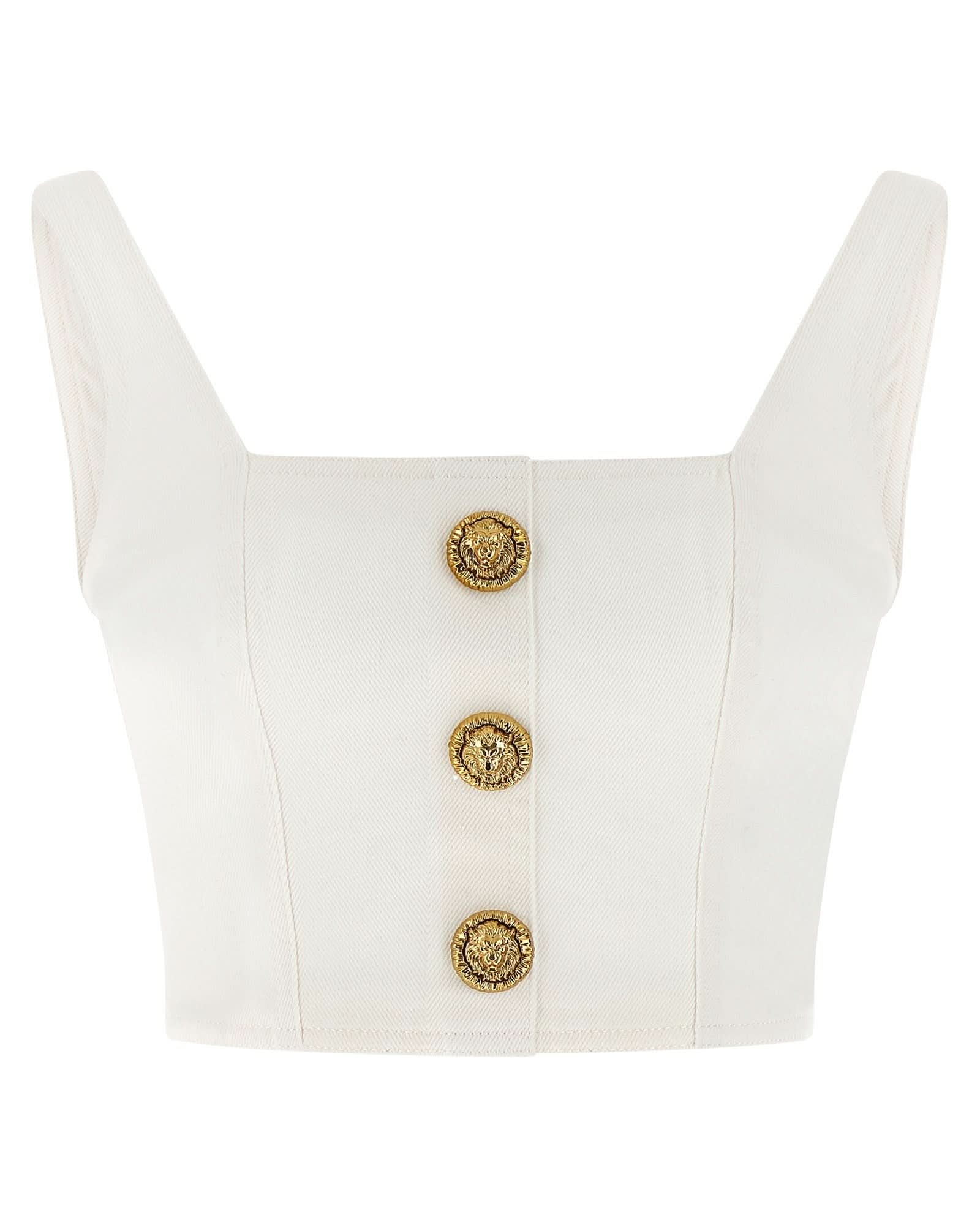 Balmain Button Top Glam Steals