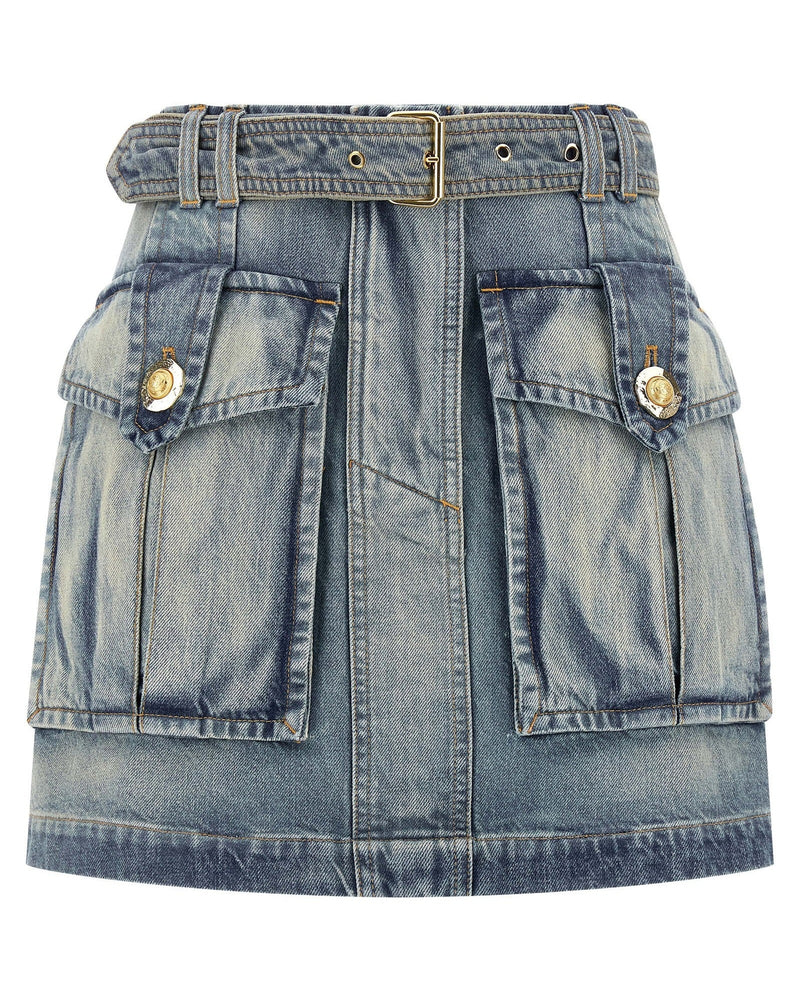 Balmain Cargo Pocket Skirt Glam Steals