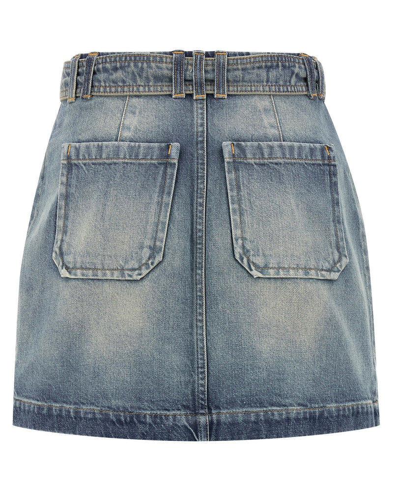 Balmain Cargo Pocket Skirt Glam Steals
