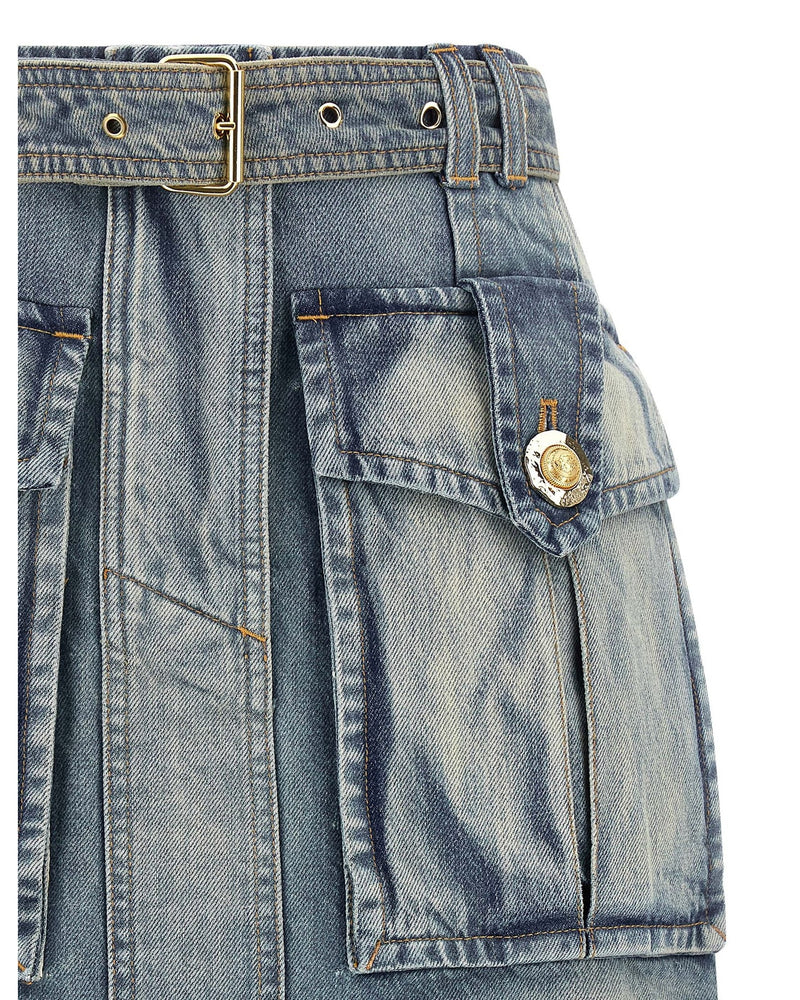 Balmain Cargo Pocket Skirt Glam Steals