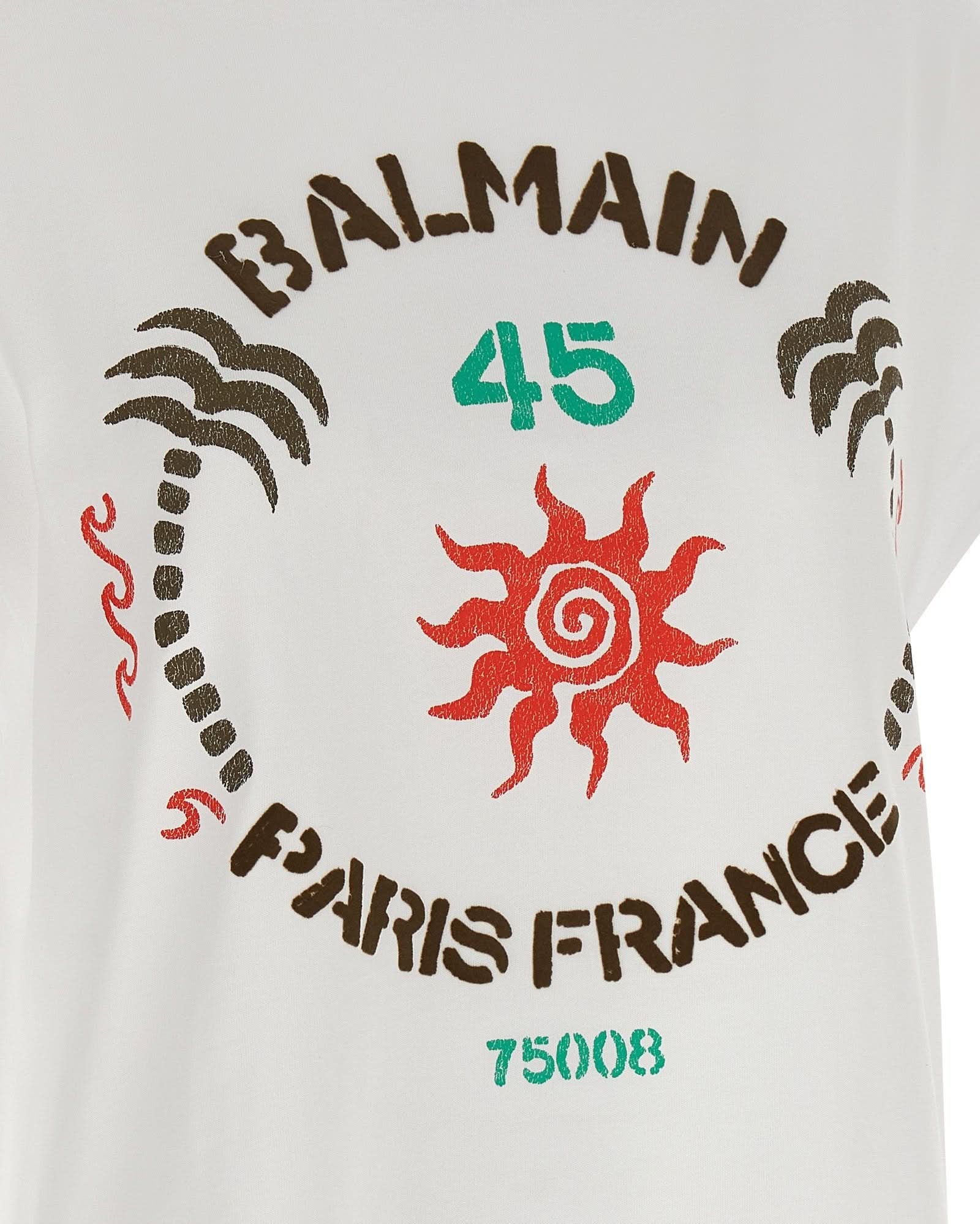 Balmain Club 45 Print T-shirt Glam Steals