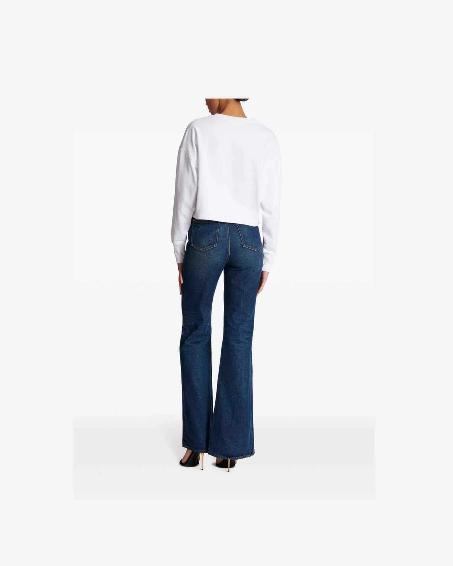 Balmain Cotton Logo Print Sweat-shirt Glam Steals