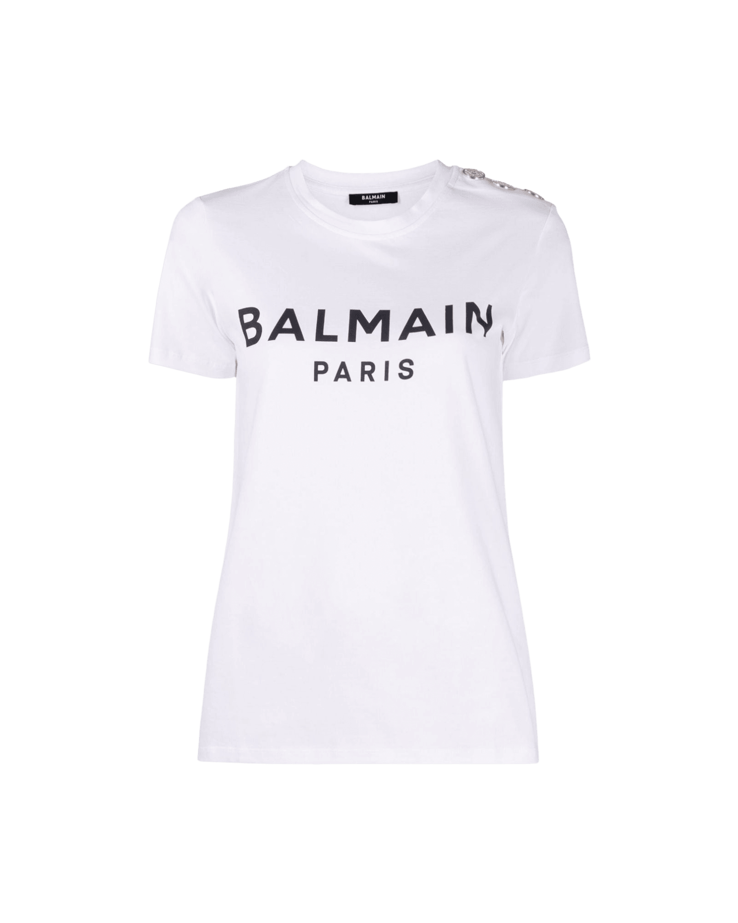 Balmain Cotton Logo Print T-Shirt Glam Steals