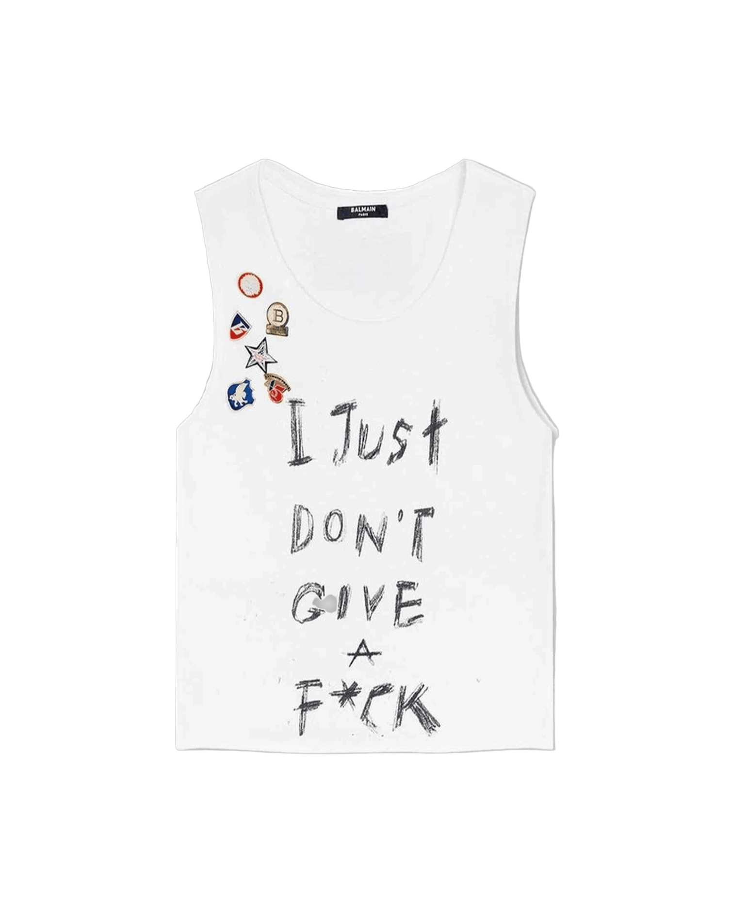 Balmain Cotton Printed Cropped T-Shirt Glam Steals