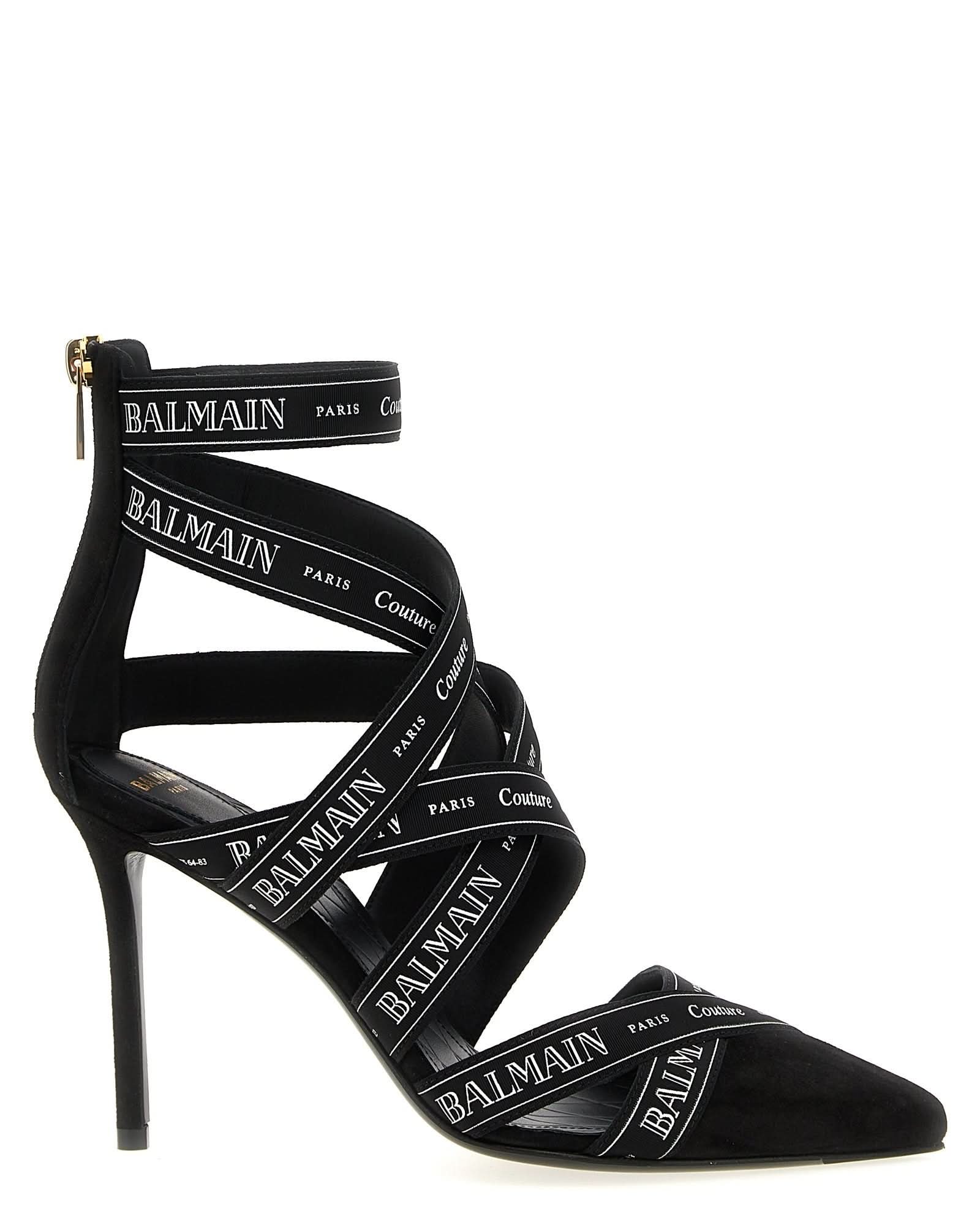 Balmain Couture Ribbon Print Pumps Glam Steals