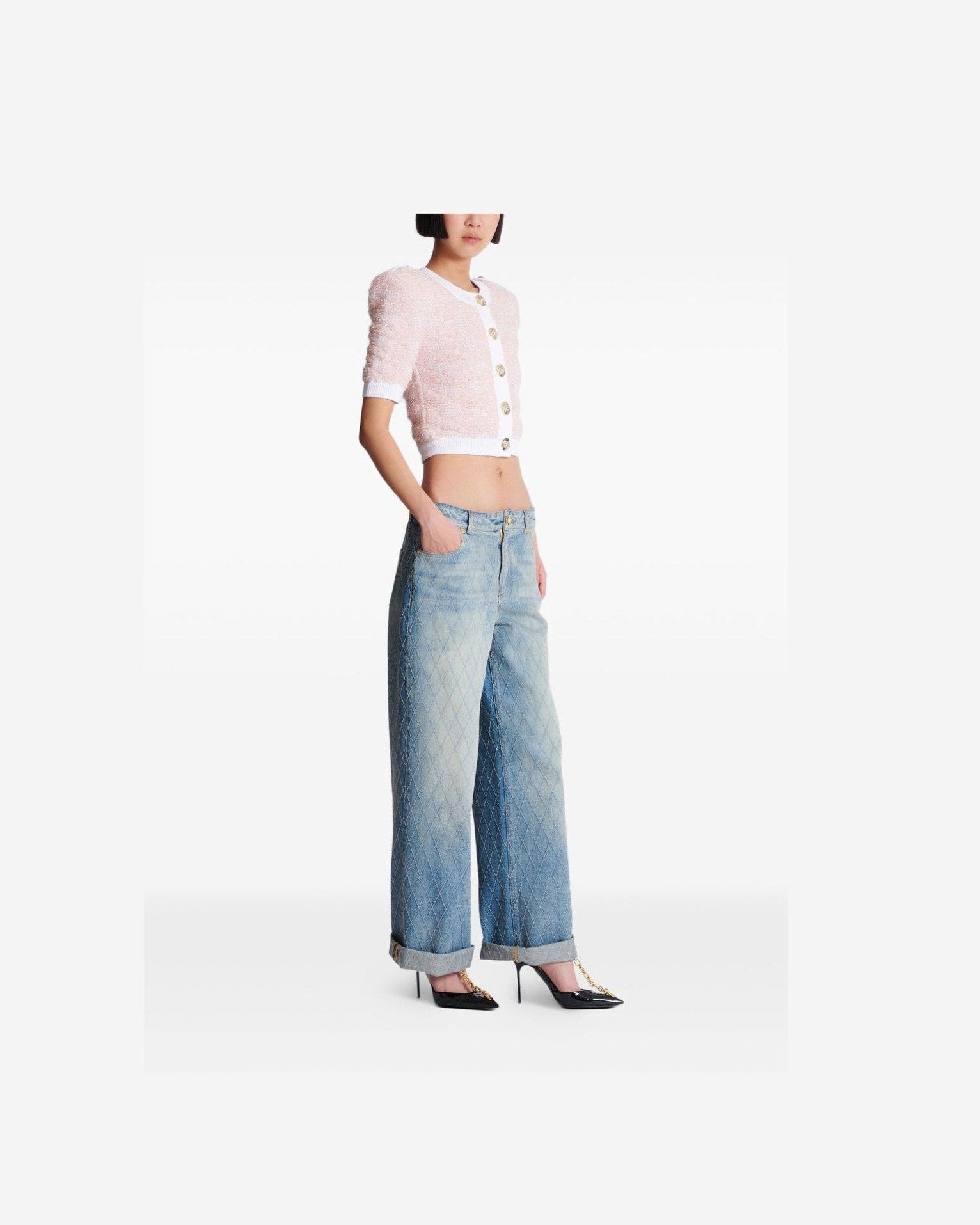 Balmain Cropped Cardigan Glam Steals