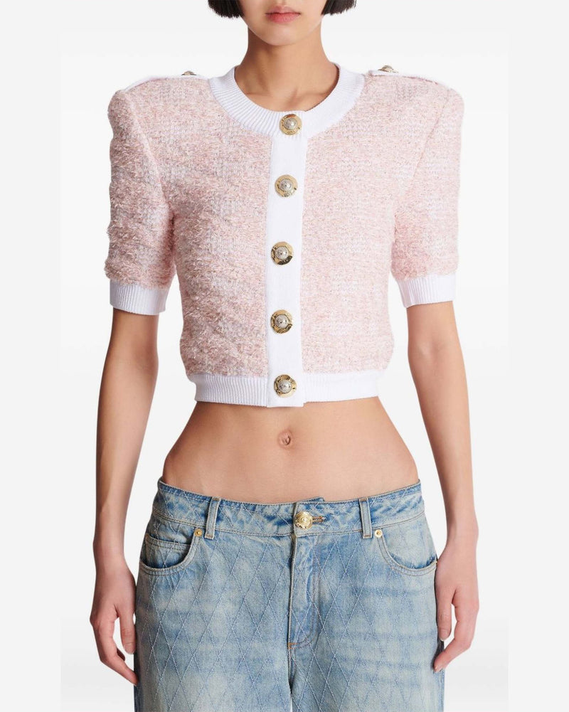 Balmain Cropped Cardigan Glam Steals