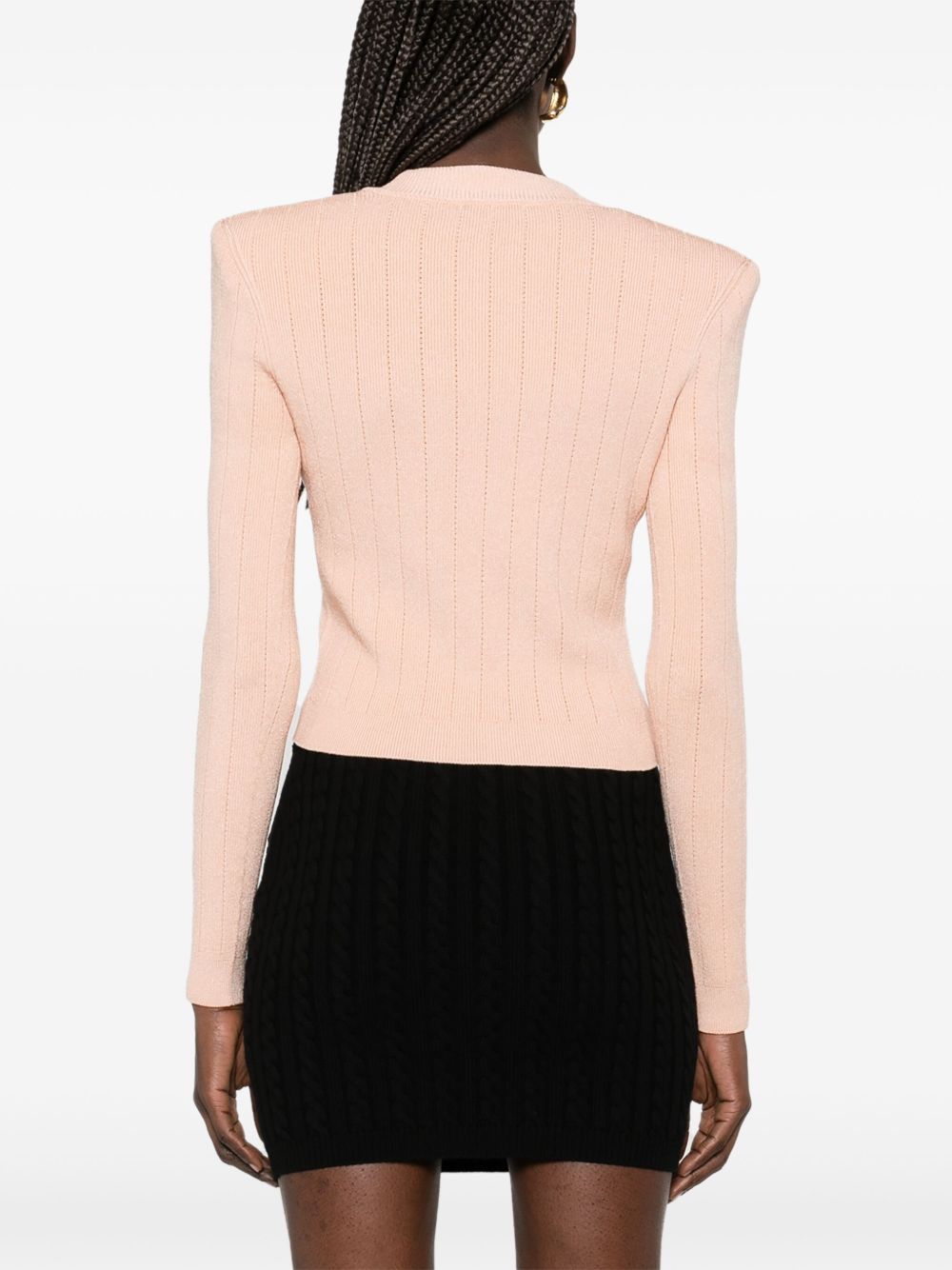 Balmain Cropped Knit Cardigan Glam Steals