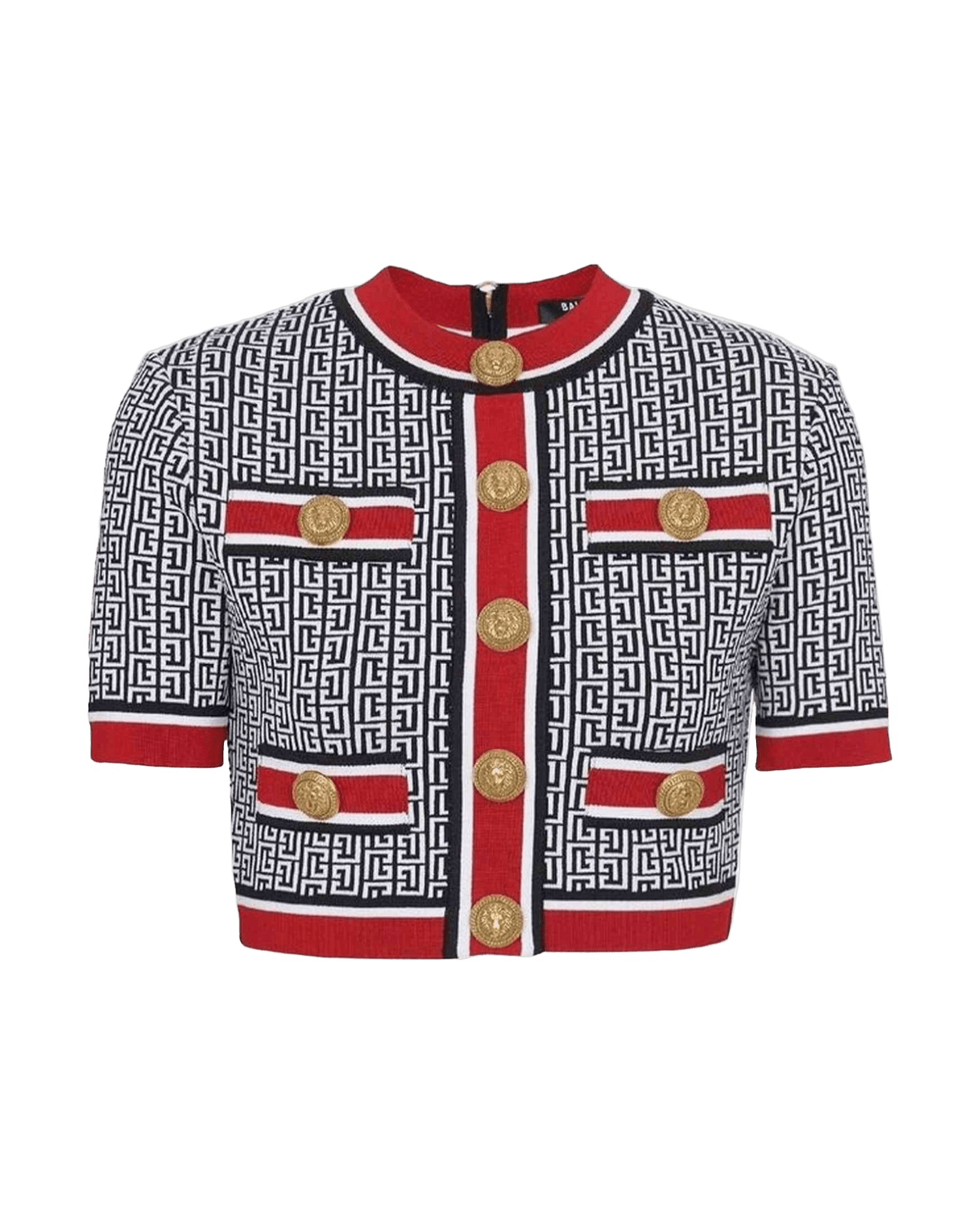 Balmain Cropped Monogram Top Glam Steals