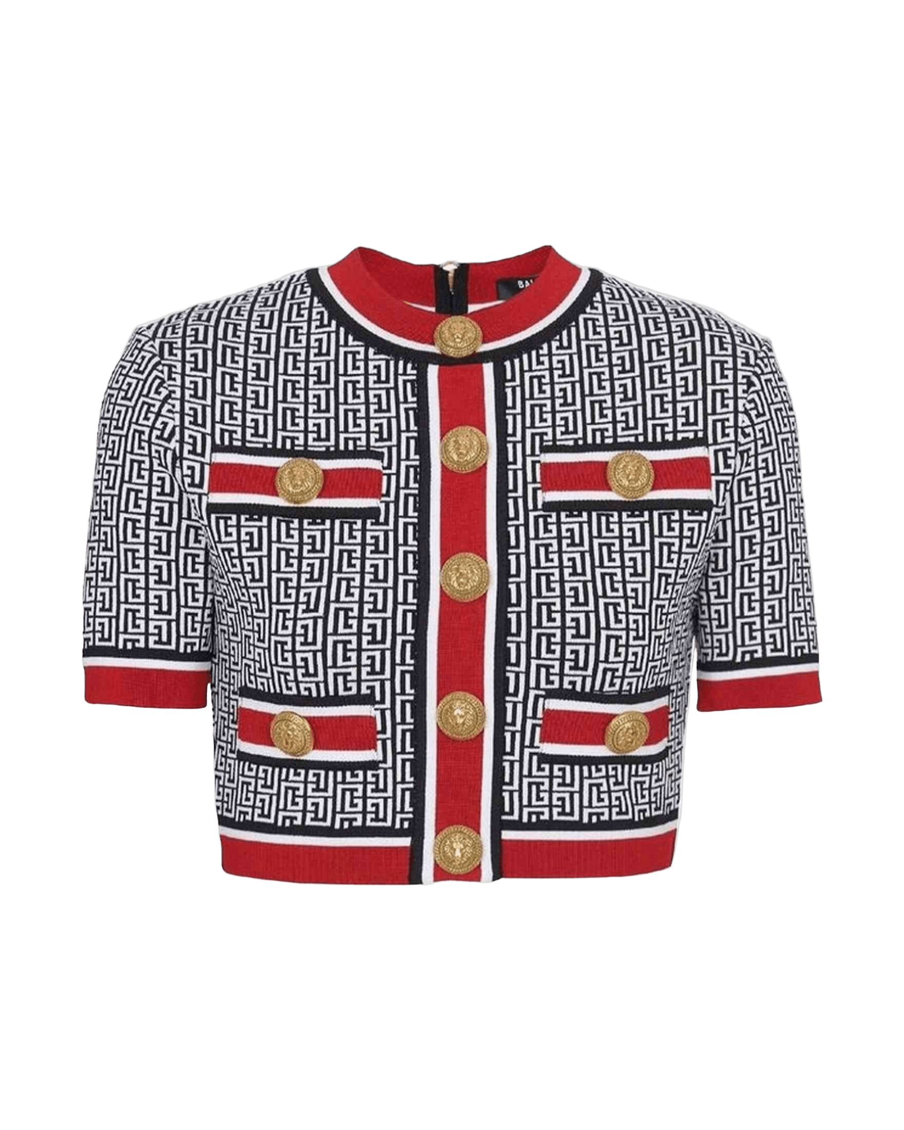 Balmain Cropped Monogram Top Glam Steals