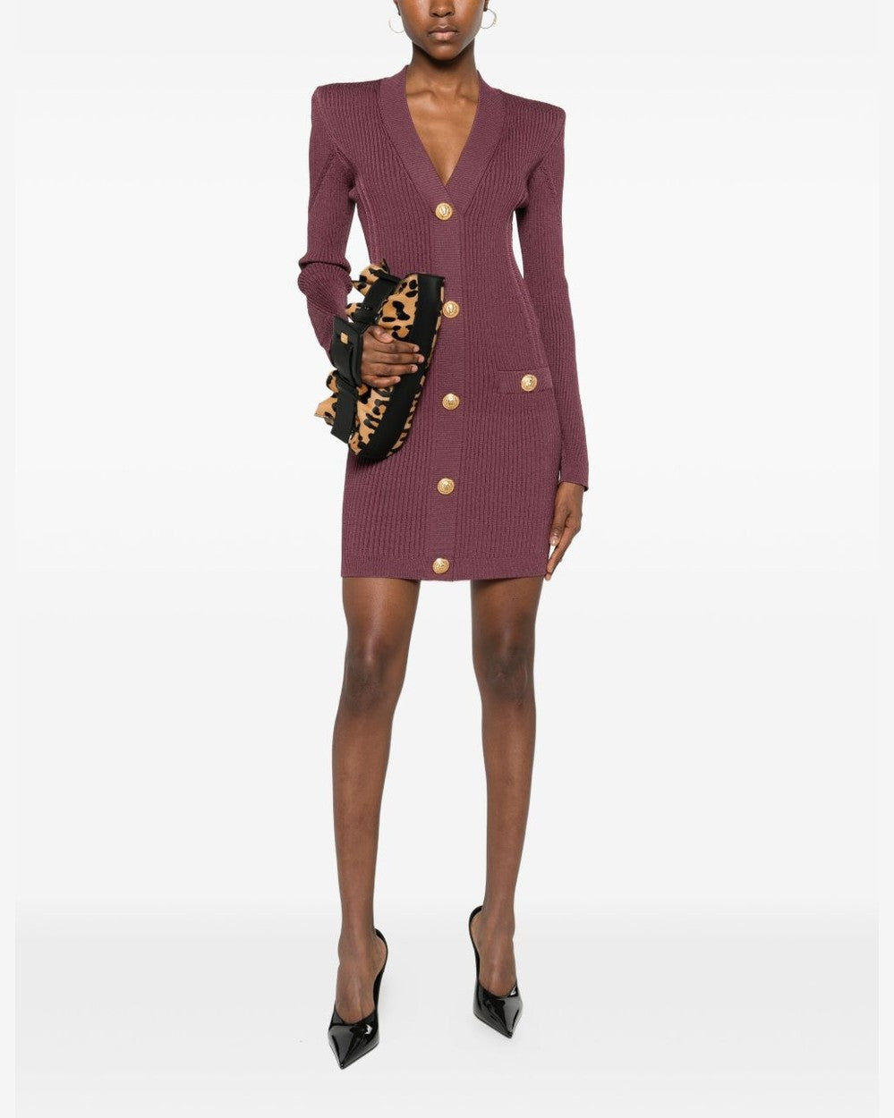 Balmain Dress Purple Glam Steals