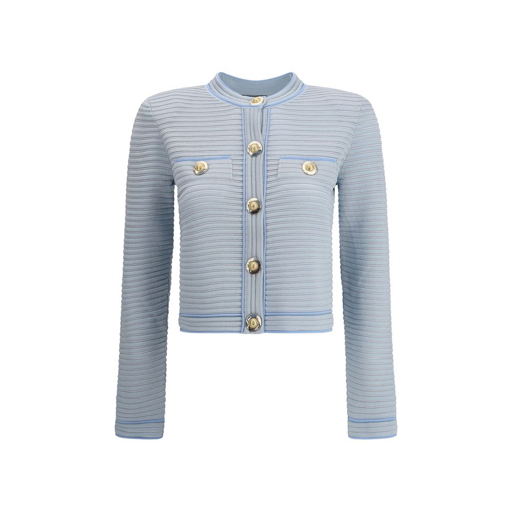 Balmain Embossed Knit Cardigan Glam Steals