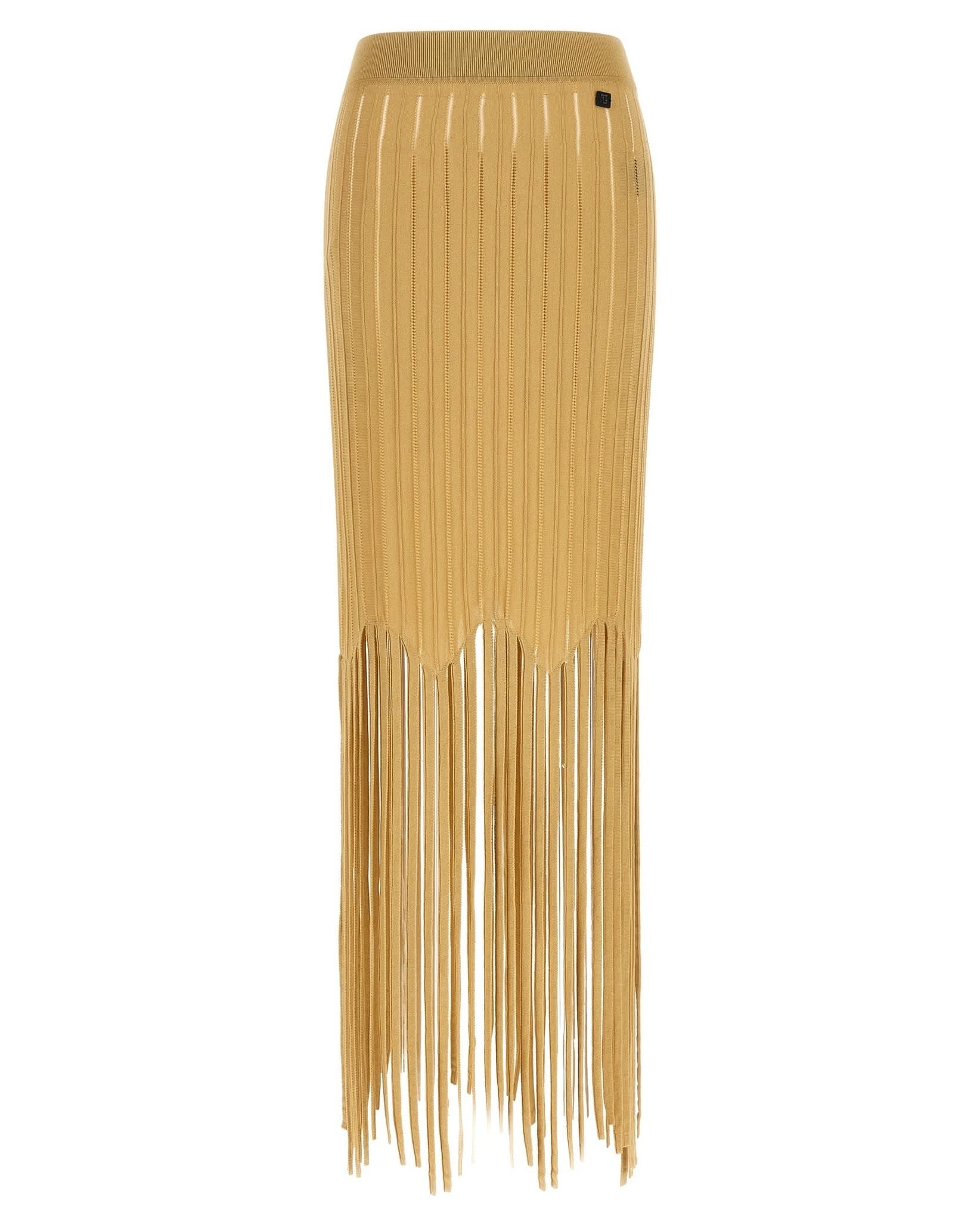 Balmain Fringed Skirt Glam Steals
